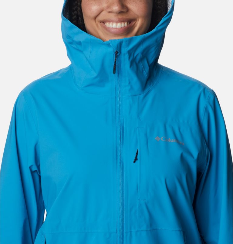 Thumbnail: Women’s Ampli-Dry Waterproof Shell Walking Jacket, Color: Blue Chill, image 4
