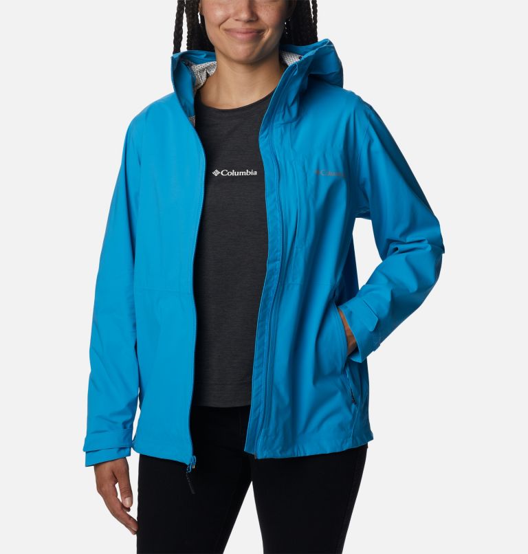 Thumbnail: Women’s Ampli-Dry Waterproof Shell Walking Jacket, Color: Blue Chill, image 9