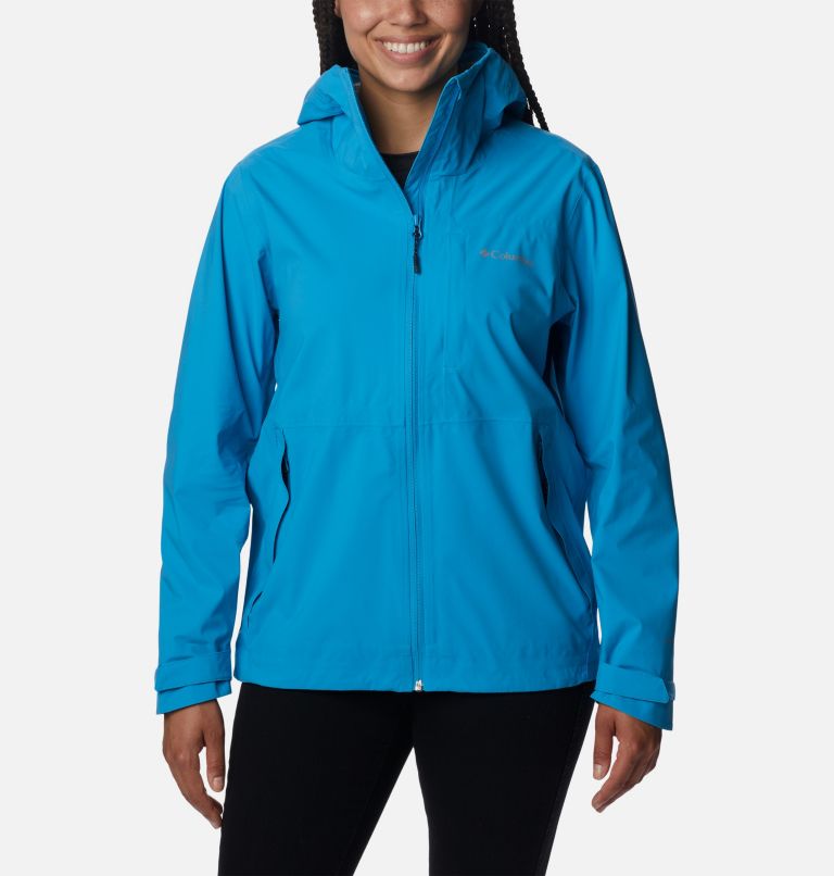 Thumbnail: Women’s Ampli-Dry Waterproof Shell Walking Jacket, Color: Blue Chill, image 1
