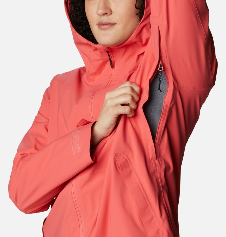 Thumbnail: Women’s Ampli-Dry Waterproof Shell Walking Jacket, Color: Blush Pink, image 8