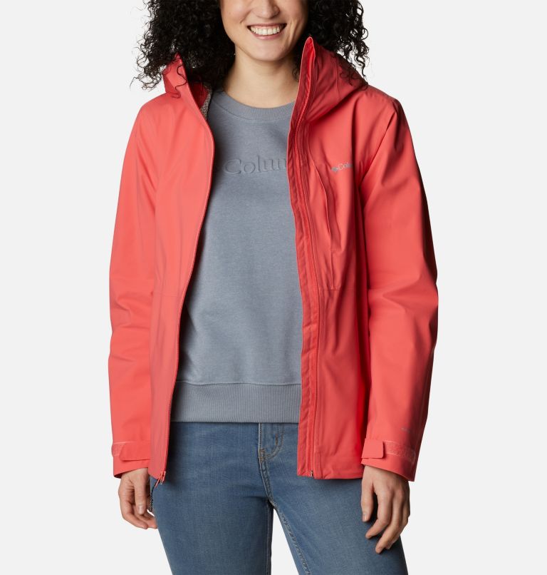 Thumbnail: Women’s Ampli-Dry Waterproof Shell Walking Jacket, Color: Blush Pink, image 9