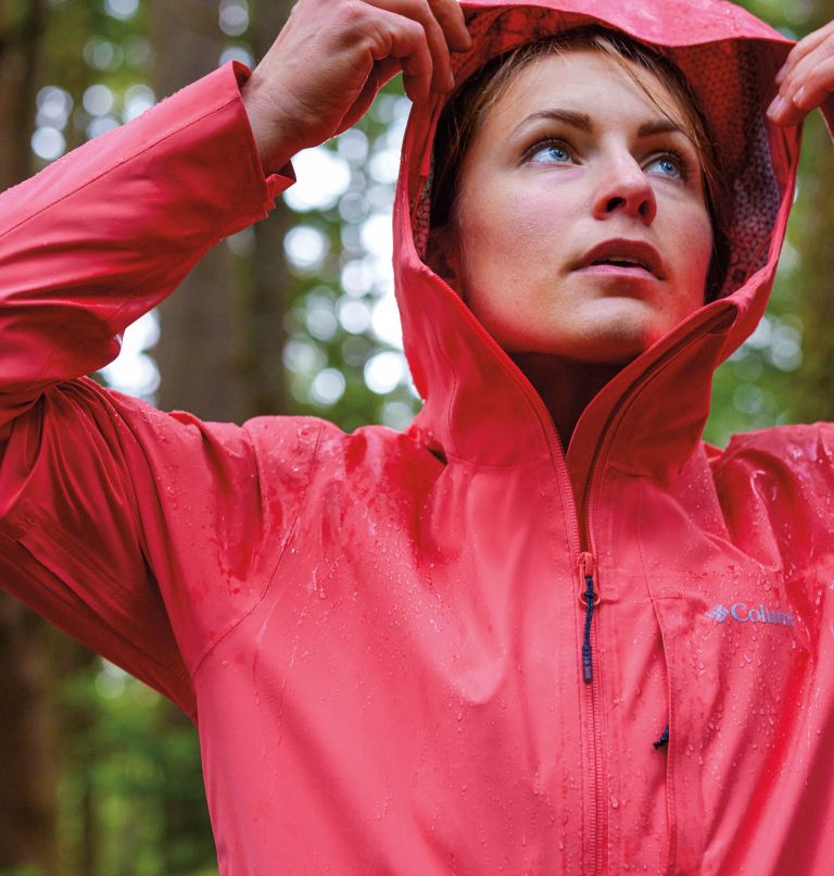 Blush pink rain outlet jacket