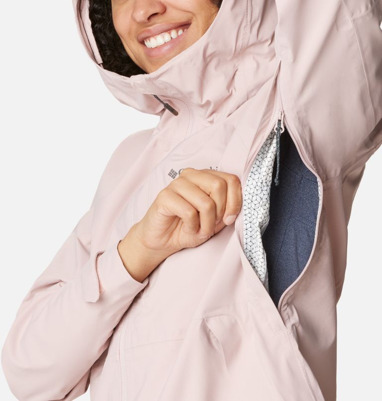 Women’s Ampli-Dry Waterproof Shell Walking Jacket, Color: Dusty Pink, image 8