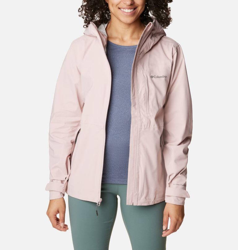 Thumbnail: Women’s Ampli-Dry Waterproof Shell Walking Jacket, Color: Dusty Pink, image 10