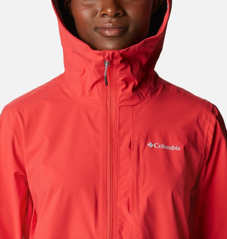 Women’s Ampli-Dry Waterproof Shell Jacket, Color: Red Hibiscus, image 4