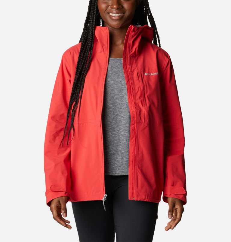 Women’s Ampli-Dry Waterproof Shell Jacket, Color: Red Hibiscus, image 9