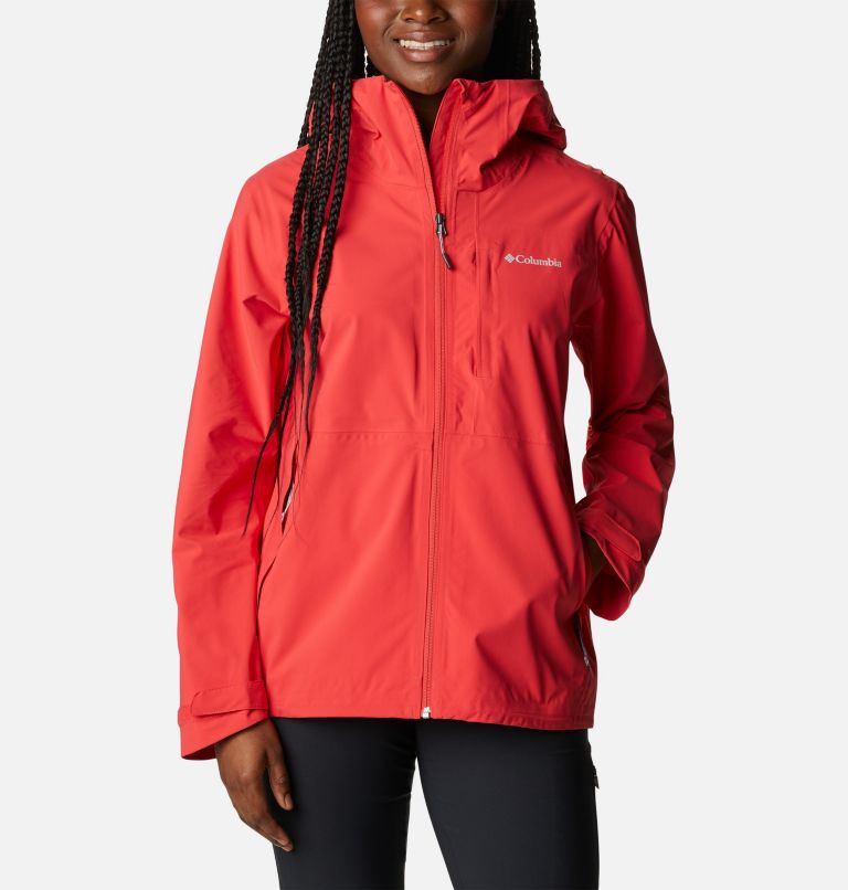 Thumbnail: Women’s Ampli-Dry Waterproof Shell Jacket, Color: Red Hibiscus, image 1