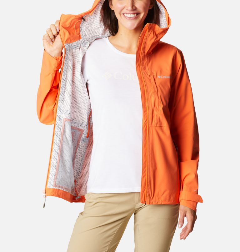 Veste de randonnée Imperméable Ampli-Dry Femme, Color: Sunset Orange, image 5