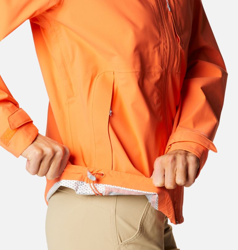 Thumbnail: Veste de randonnée Imperméable Ampli-Dry Femme, Color: Sunset Orange, image 8