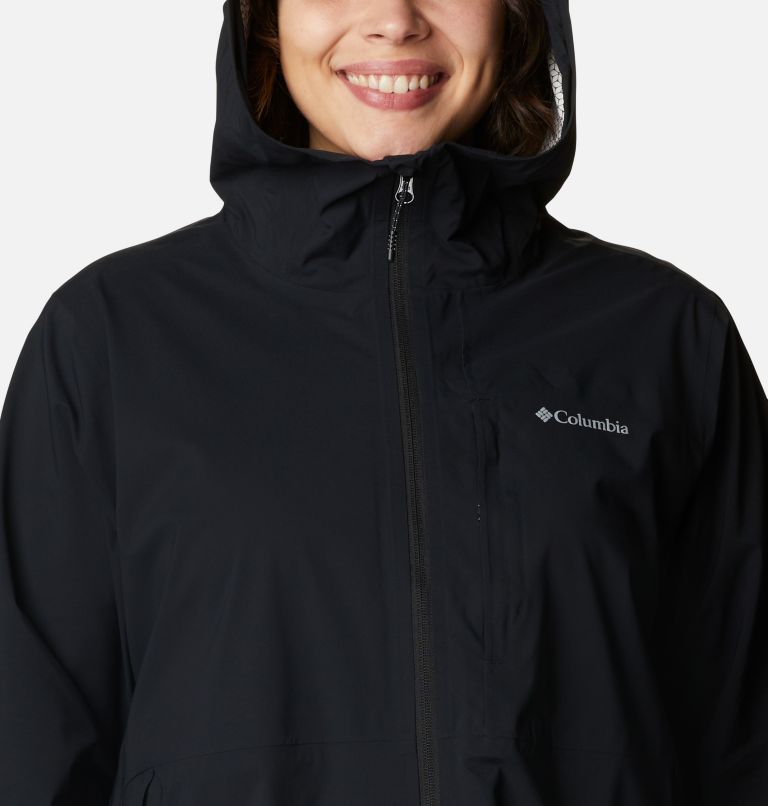 Plus size columbia rain store to fame hooded rain jacket