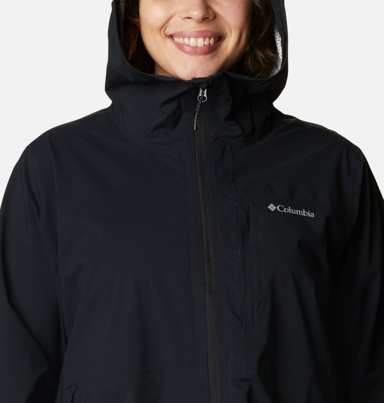 Thumbnail: Manteau imperméable Omni-Tech Ampli-Dry pour femme - Grandes tailles, Color: Black, image 4