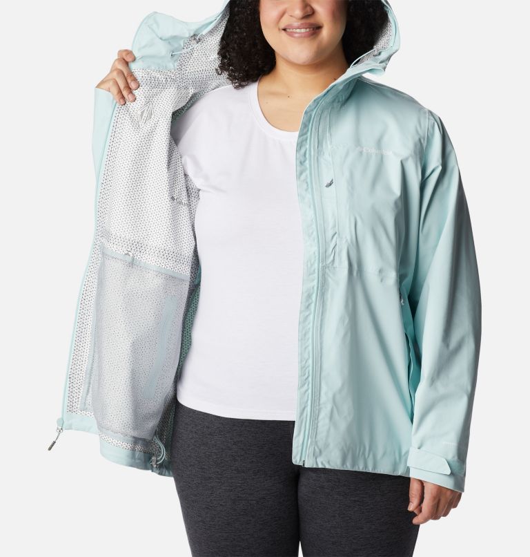 Thumbnail: Women's Omni-Tech Ampli-Dry Shell Jacket - Plus Size, Color: Icy Morn, image 5