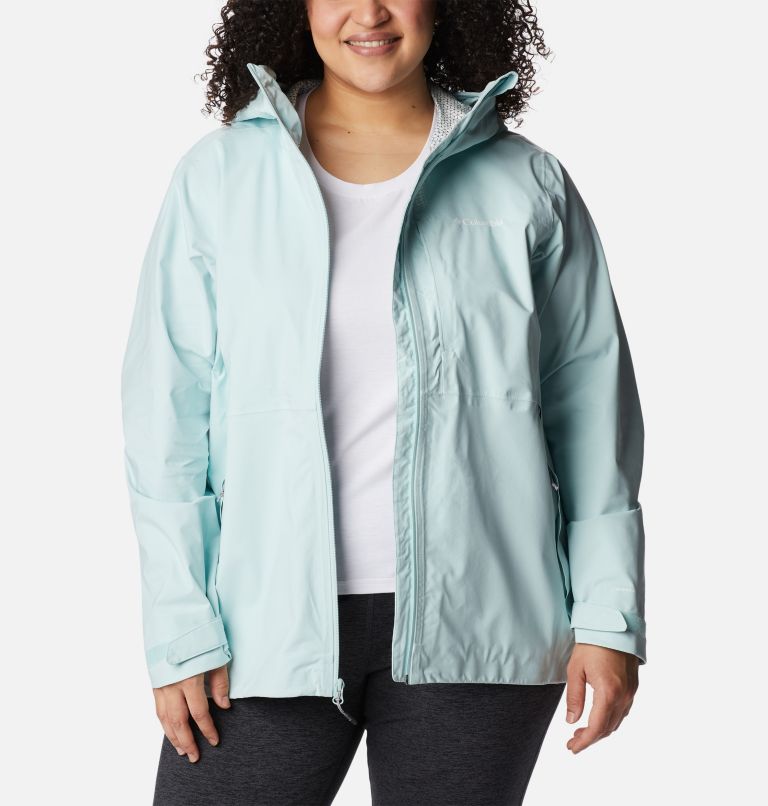 Thumbnail: Women's Omni-Tech Ampli-Dry Shell Jacket - Plus Size, Color: Icy Morn, image 9