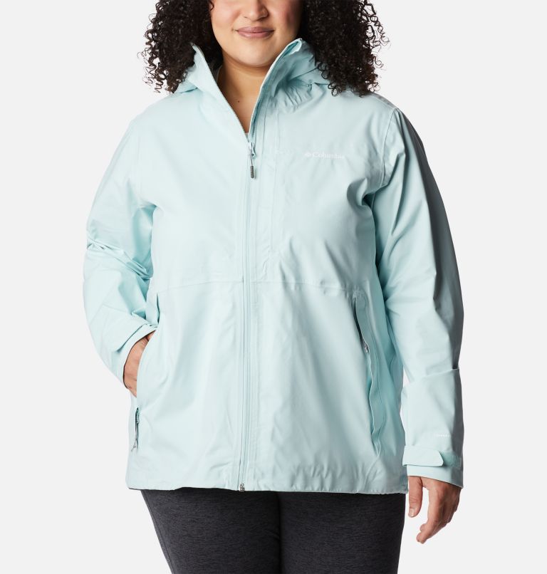 Women's Omni-Tech Ampli-Dry Shell Jacket - Plus Size, Color: Icy Morn, image 1