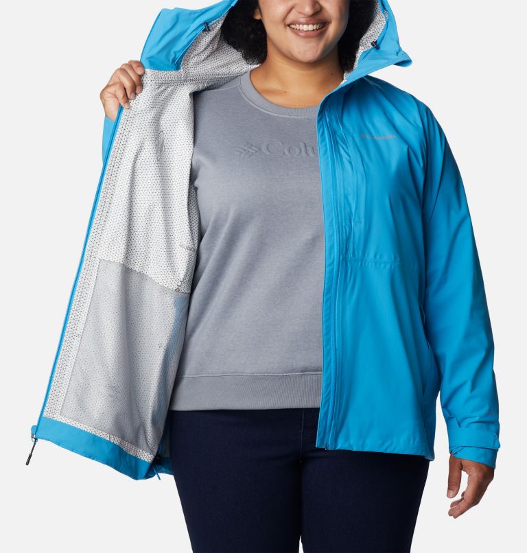 Women's Omni-Tech Ampli-Dry Rain Shell - Plus Size, Color: Blue Chill, image 5