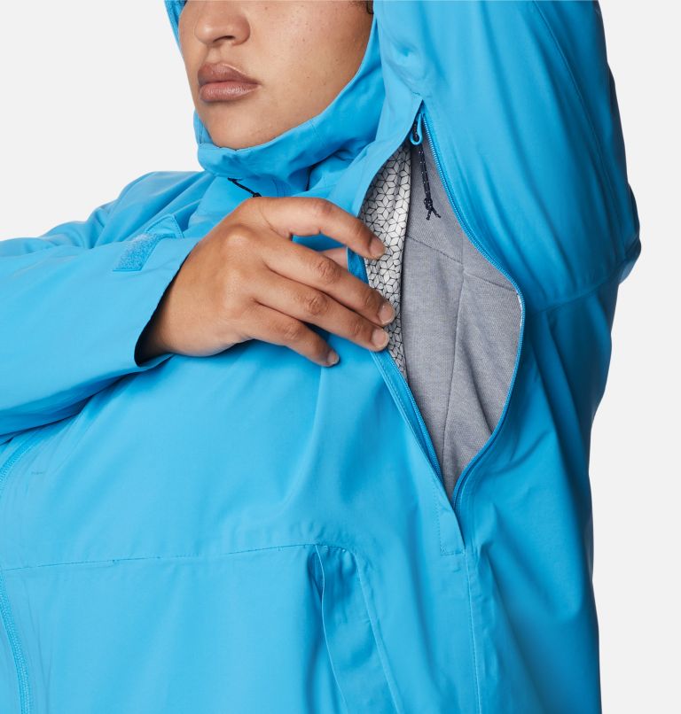 Thumbnail: Women's Omni-Tech Ampli-Dry Shell Jacket - Plus Size, Color: Blue Chill, image 7