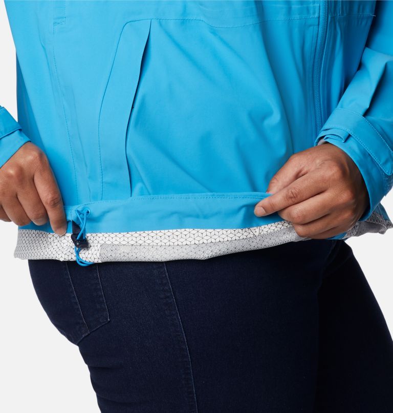 Women's Omni-Tech Ampli-Dry Rain Shell - Plus Size, Color: Blue Chill, image 8
