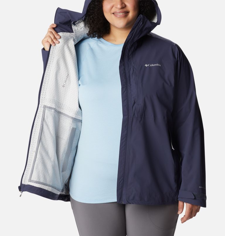 Women's Omni-Tech Ampli-Dry Rain Shell - Plus Size, Color: Nocturnal, image 5