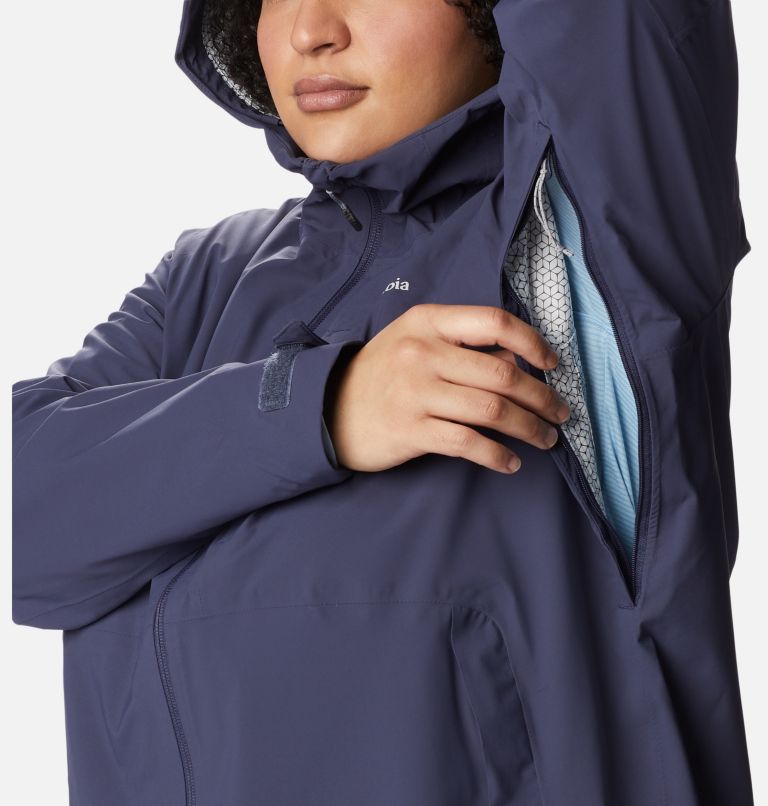 Women's Omni-Tech Ampli-Dry Rain Shell - Plus Size, Color: Nocturnal, image 7