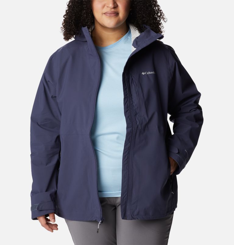 Thumbnail: Women's Omni-Tech Ampli-Dry Shell Jacket - Plus Size, Color: Nocturnal, image 9