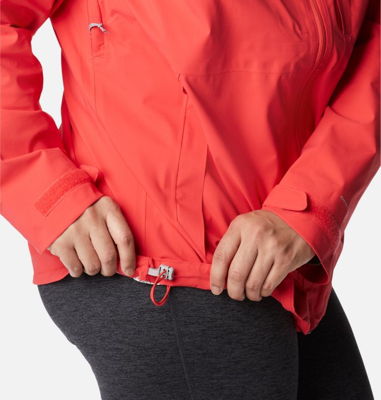 Women's Omni-Tech Ampli-Dry Shell Jacket - Plus Size, Color: Red Hibiscus, image 8