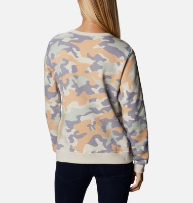 Sweat-shirt Imprim&eacute; Logo&trade; Femme Columbia Logo&trade; Printed Crew | 102 | XL, Fawn Trad Camo Heather, back