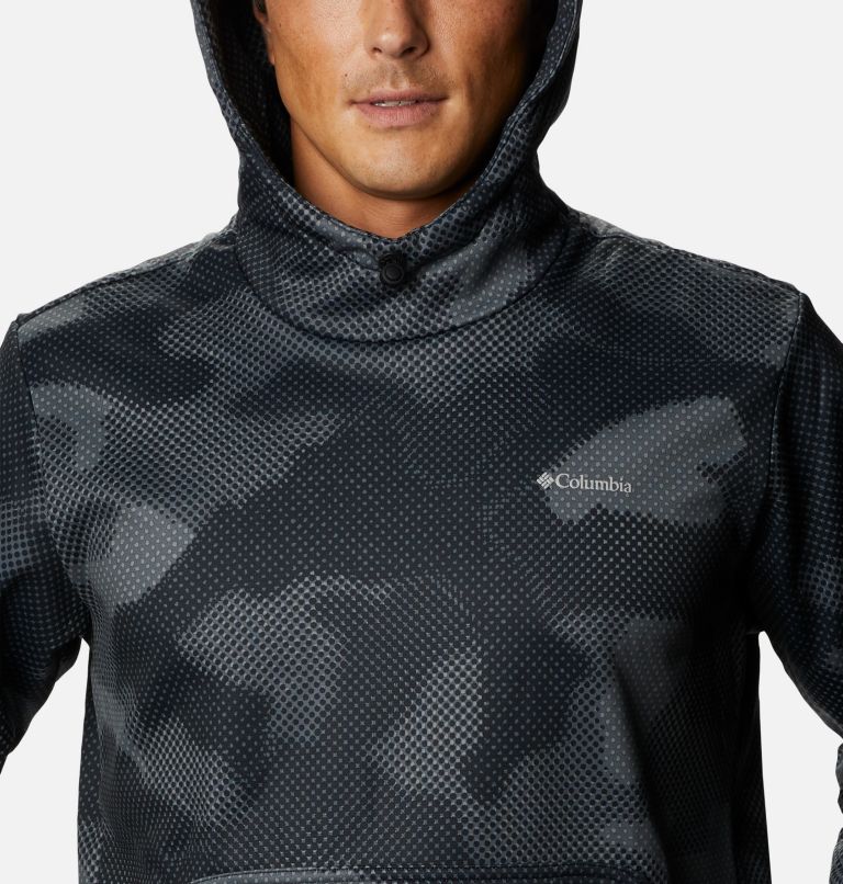 Men's Out-Shield Dry Fleece Hoodie, Color: Black Spotted Camo, image 4