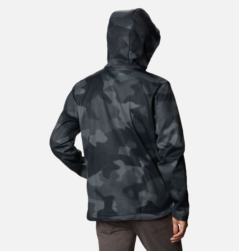 Men's Out-Shield Dry Fleece Hoodie, Color: Black Spotted Camo, image 2