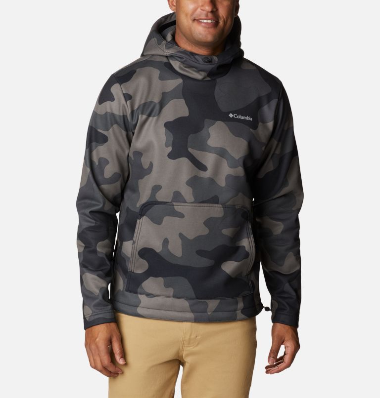 Chandail à capuchon en laine polaire Out-Shield Dry pour homme, Color: Black, Mod Camo, image 1