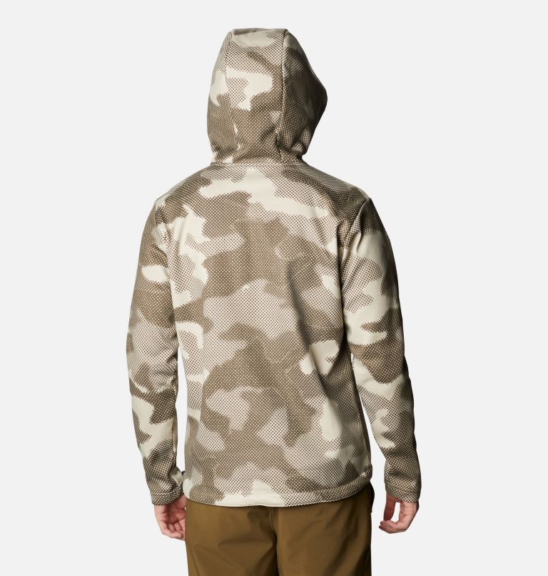 Men's Out-Shield Dry Fleece Hoodie, Color: Ancient Fossil Spotted Camo, image 2