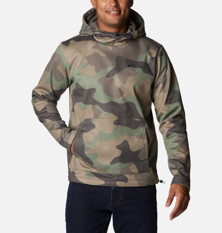 Men's Out-Shield Dry Fleece Hoodie, Color: Cypress, Mod Camo