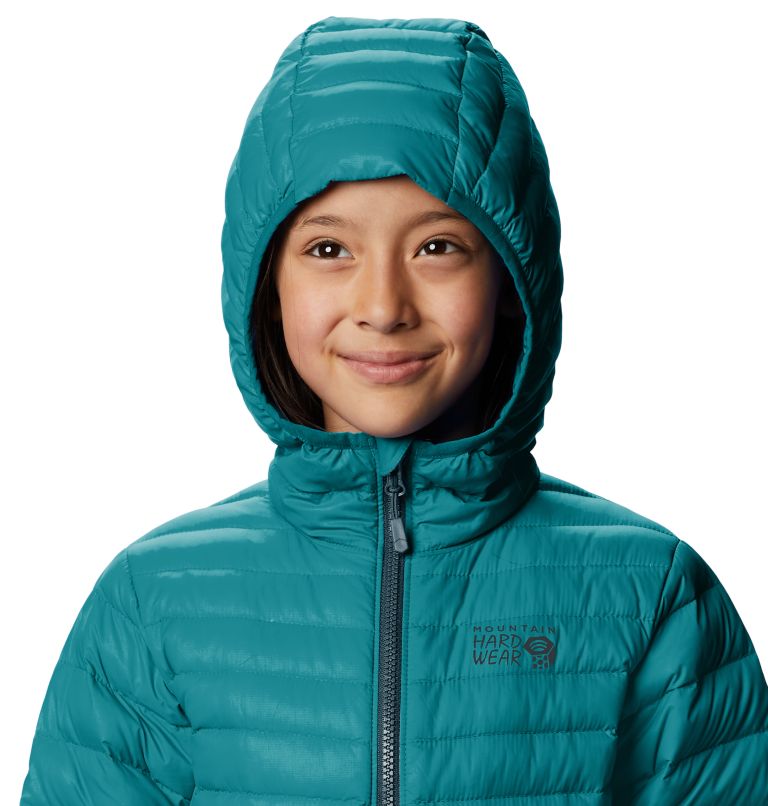 Glen Alpine Youth Down Hoody | 345 | XS, Color: Vivid Teal, image 4