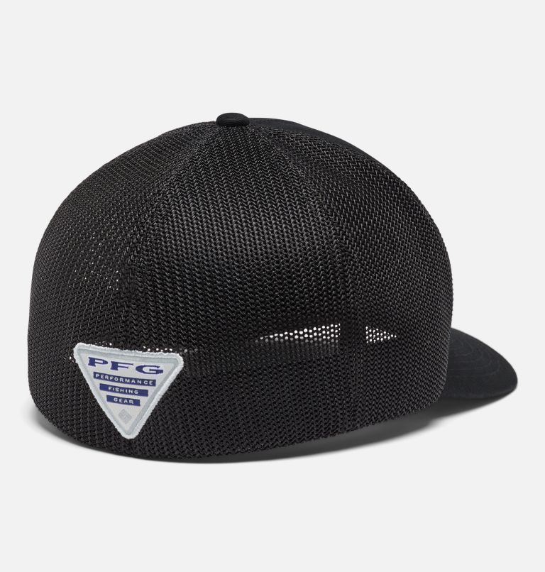 PFG Mesh Leather Fish Flag Ball Cap, Color: Black, Black, image 2