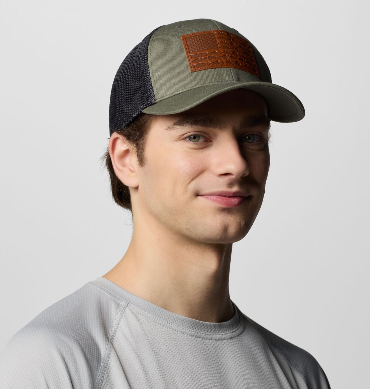 PFG Mesh™ Leather Fish Flag™ Ball Cap 2