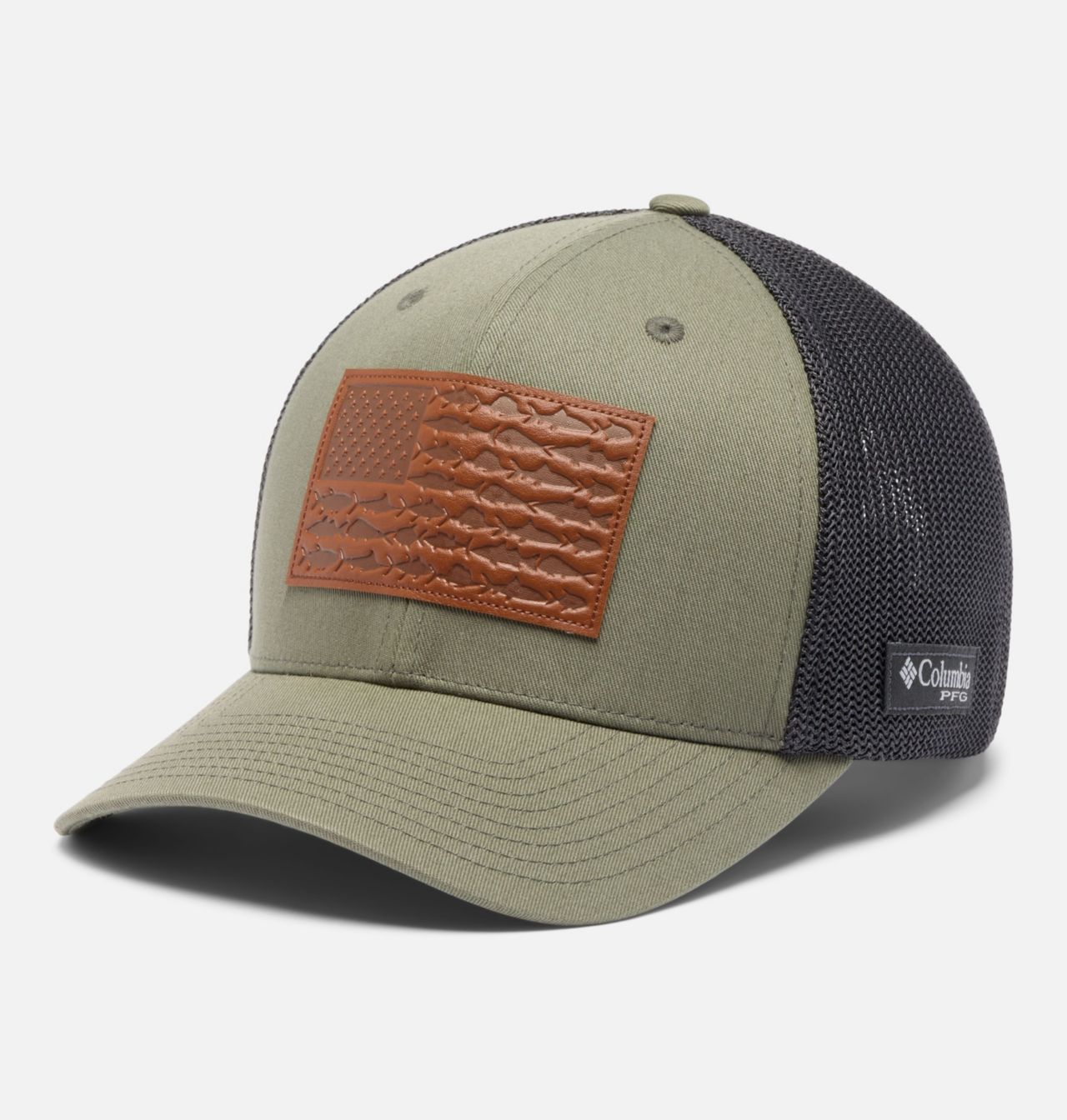PFG Mesh™ Leather Fish Flag™ Ball Cap 1