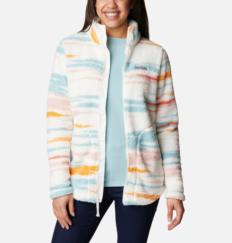 Thumbnail: Women's West Bend Full Zip Fleece Jacket, Color: Sea Salt Skyscape, image 6