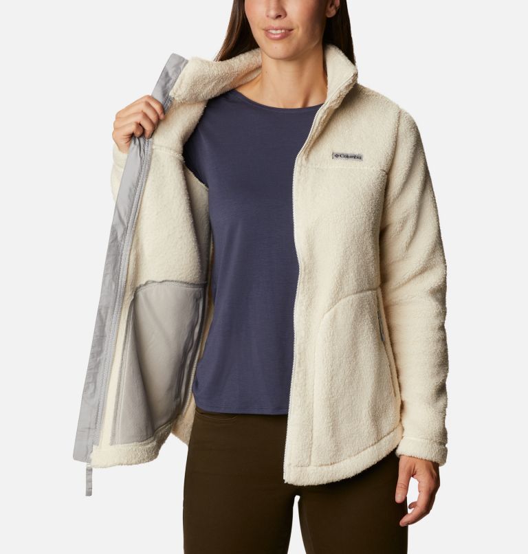 Thumbnail: Women's West Bend Full Zip Fleece Jacket, Color: Chalk, image 5