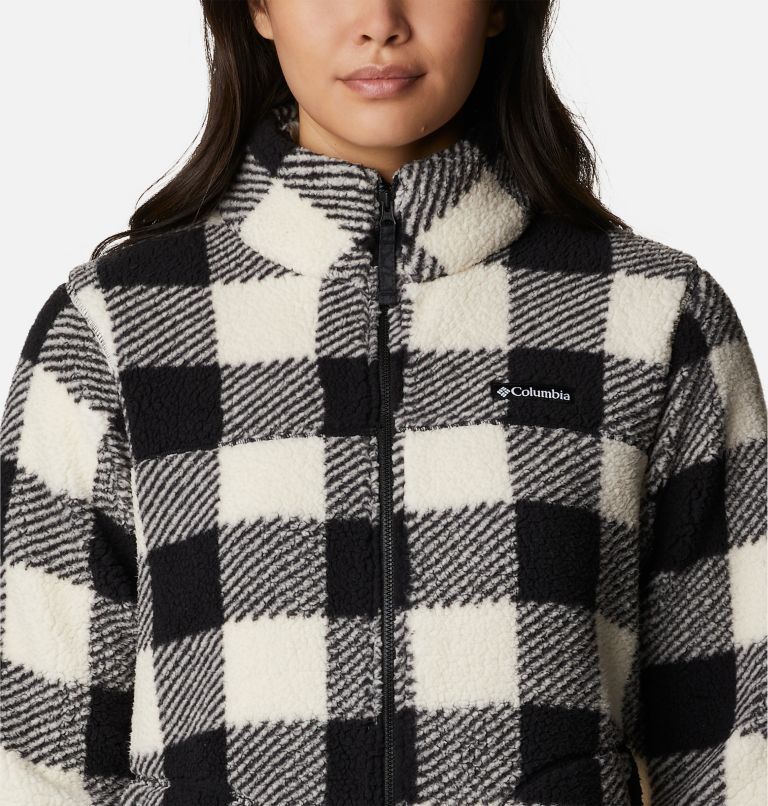 Thumbnail: Women's West Bend Full Zip Fleece Jacket, Color: Chalk Buffalo Print, image 4