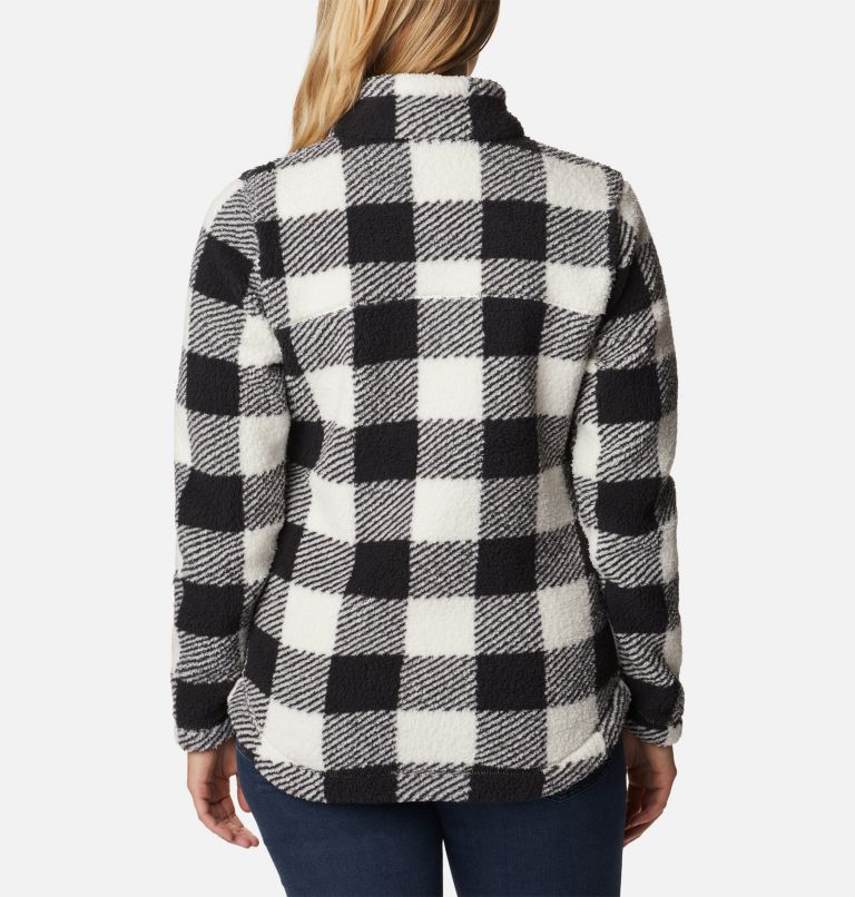 Thumbnail: Women's West Bend Full Zip Fleece Jacket, Color: Chalk Check Print, image 2