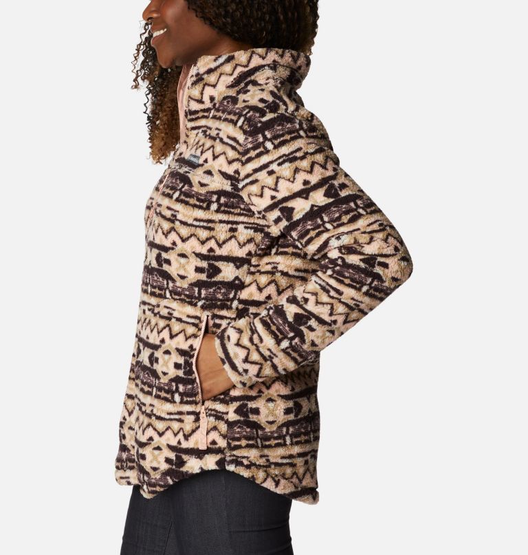 Thumbnail: Women's West Bend Full Zip Fleece Jacket, Color: New Cinder 80s Stripe Print, image 3