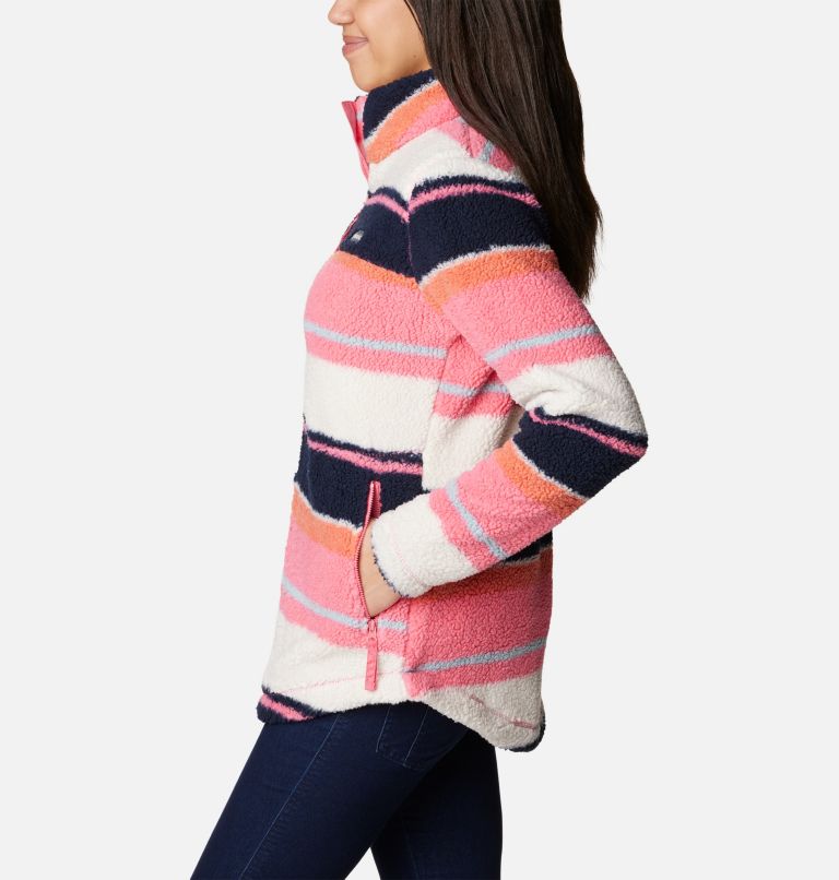 Women's West Bend Full Zip Fleece Jacket, Color: Camellia Rose Serendipity Stripe, image 3