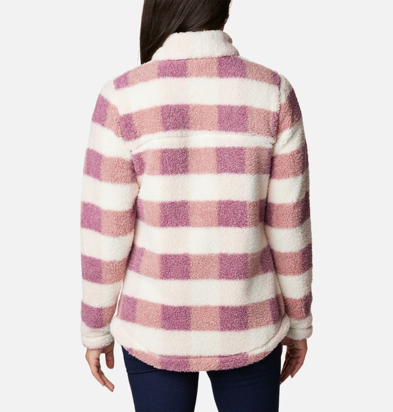 Thumbnail: Women's West Bend Full Zip Fleece Jacket, Color: Dusty Pink Multi Check, image 2