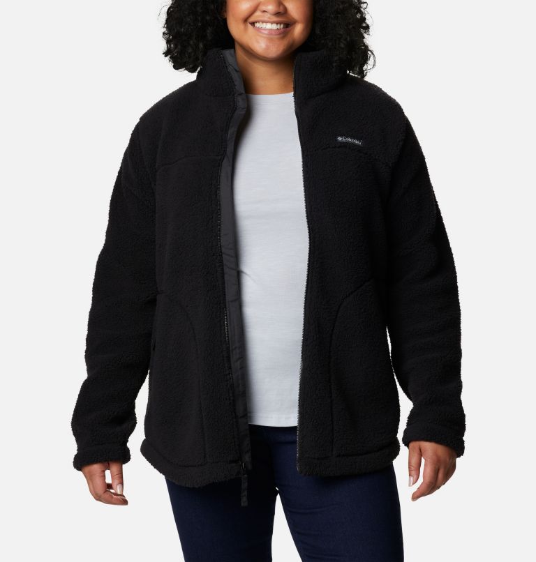 Women's West Bend Full Zip Fleece Jacket - Plus Size, Color: Black, image 6
