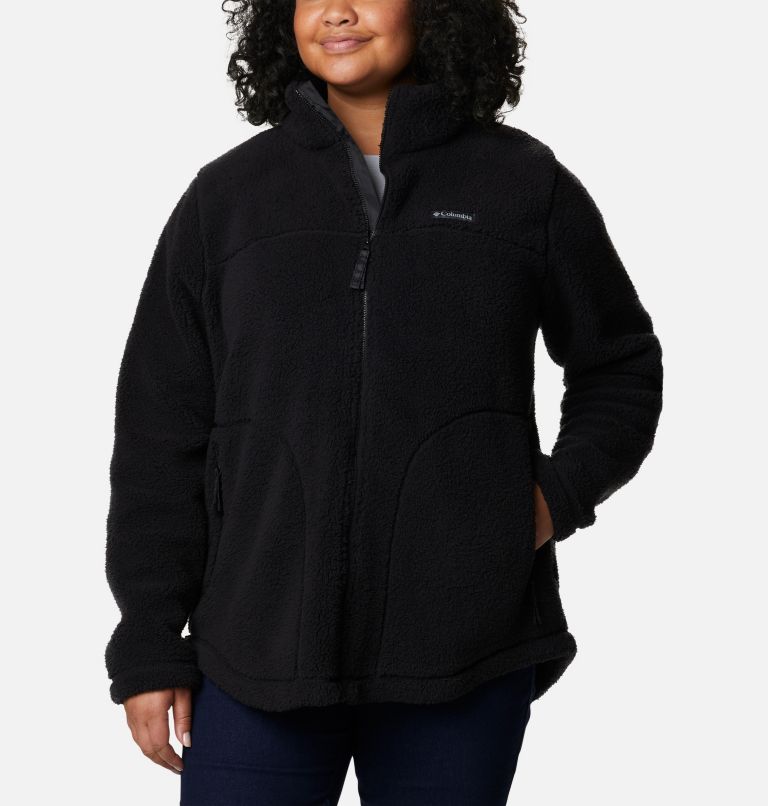 Thumbnail: Women's West Bend Full Zip Fleece Jacket - Plus Size, Color: Black, image 1
