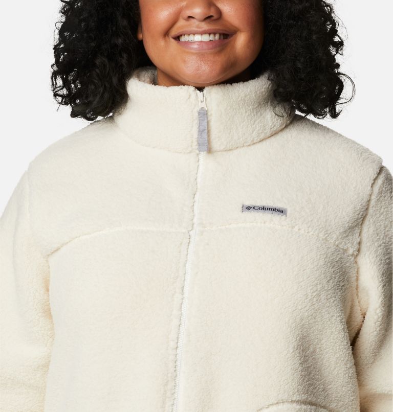 Women's West Bend Full Zip Fleece Jacket - Plus Size, Color: Chalk, image 4
