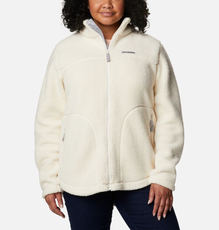 Thumbnail: Women's West Bend Full Zip Fleece Jacket - Plus Size, Color: Chalk, image 1