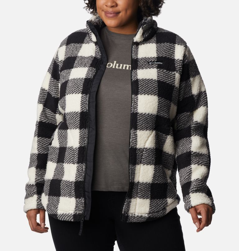 Columbia plaid cheap fleece jacket