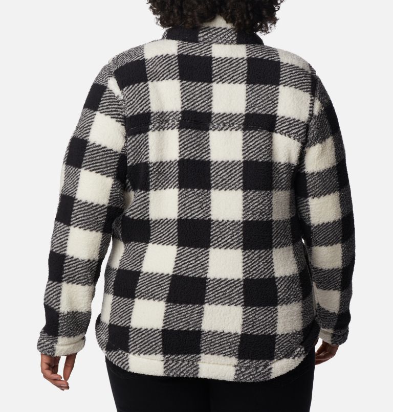 Women's West Bend Full Zip Fleece Jacket - Plus Size, Color: Chalk Check Print