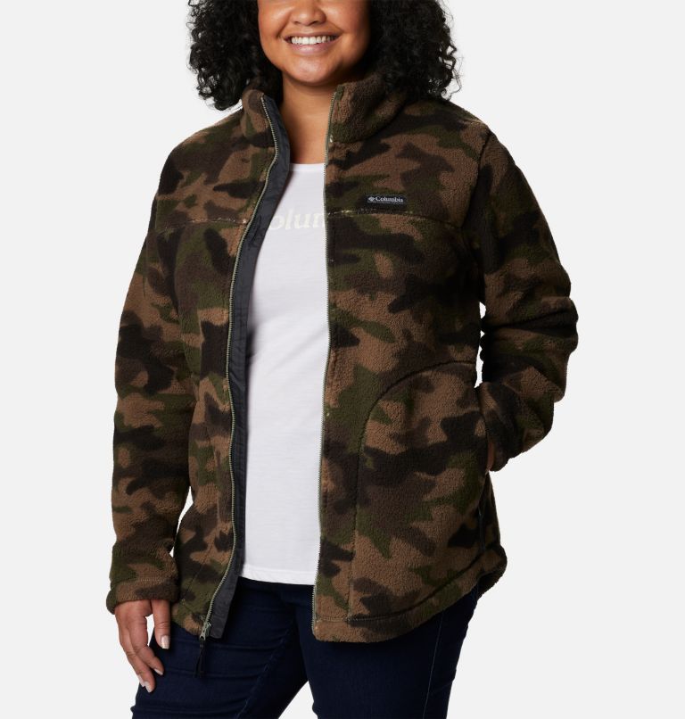 Women's West Bend Full Zip Fleece Jacket - Plus Size, Color: Cypress Trad Camo, image 6