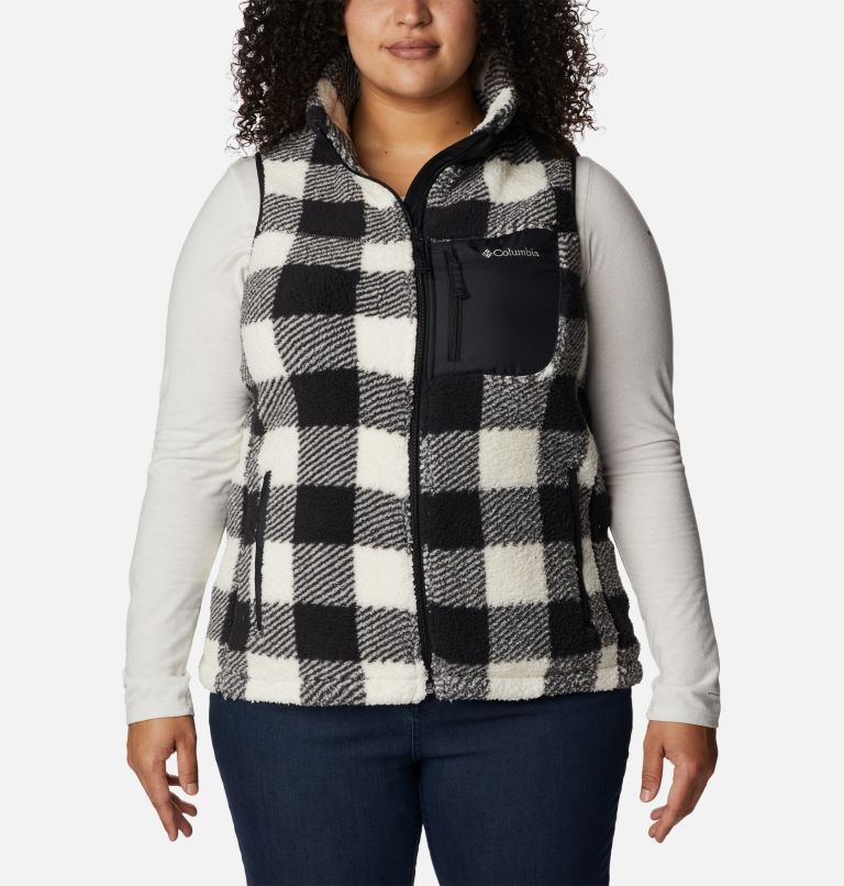Thumbnail: Women's West Bend Vest - Plus Size, Color: Chalk Check Print, image 1